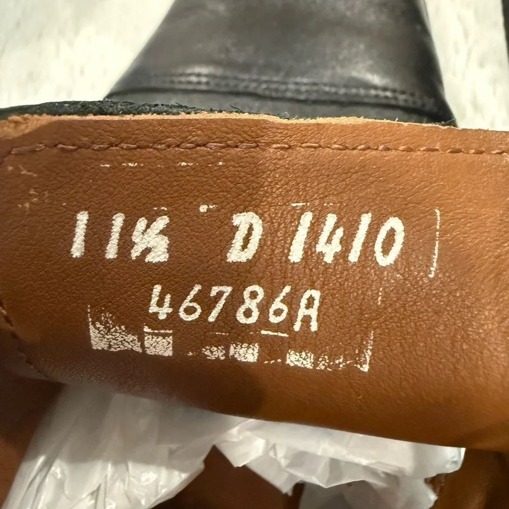 Allen Edmonds Riverside Black Leather Cap-Toe Derby - Size 11.5 D